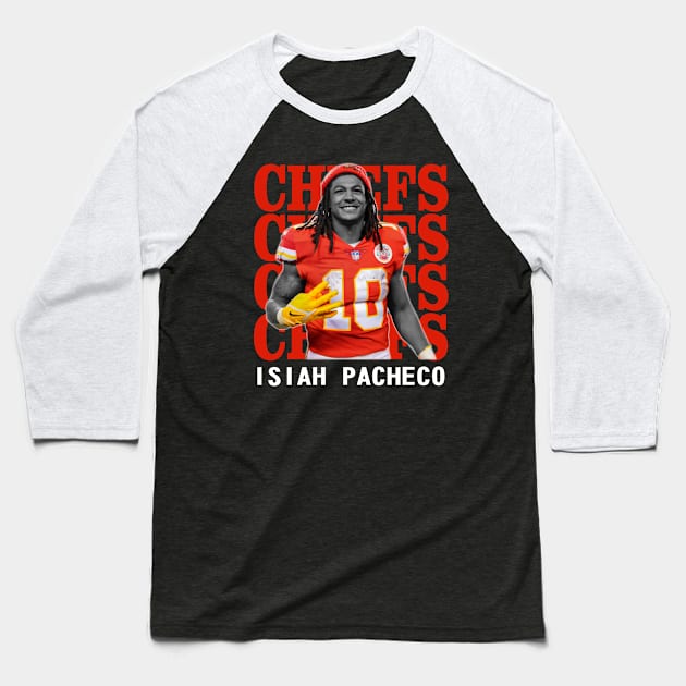 Kansas City Chiefs Isiah Pacheco 10 Baseball T-Shirt by Thejockandnerd